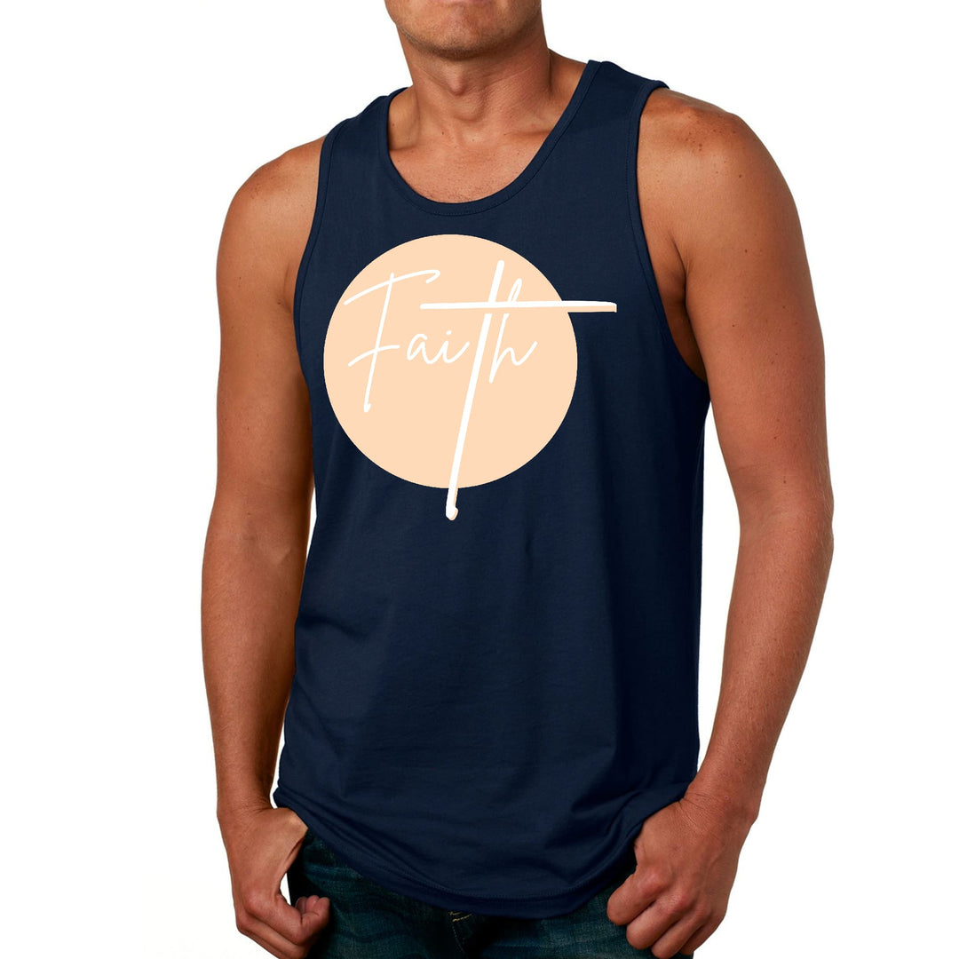 Mens Fitness Tank Top Graphic T-shirt Faith - Christian Affirmation - Mens