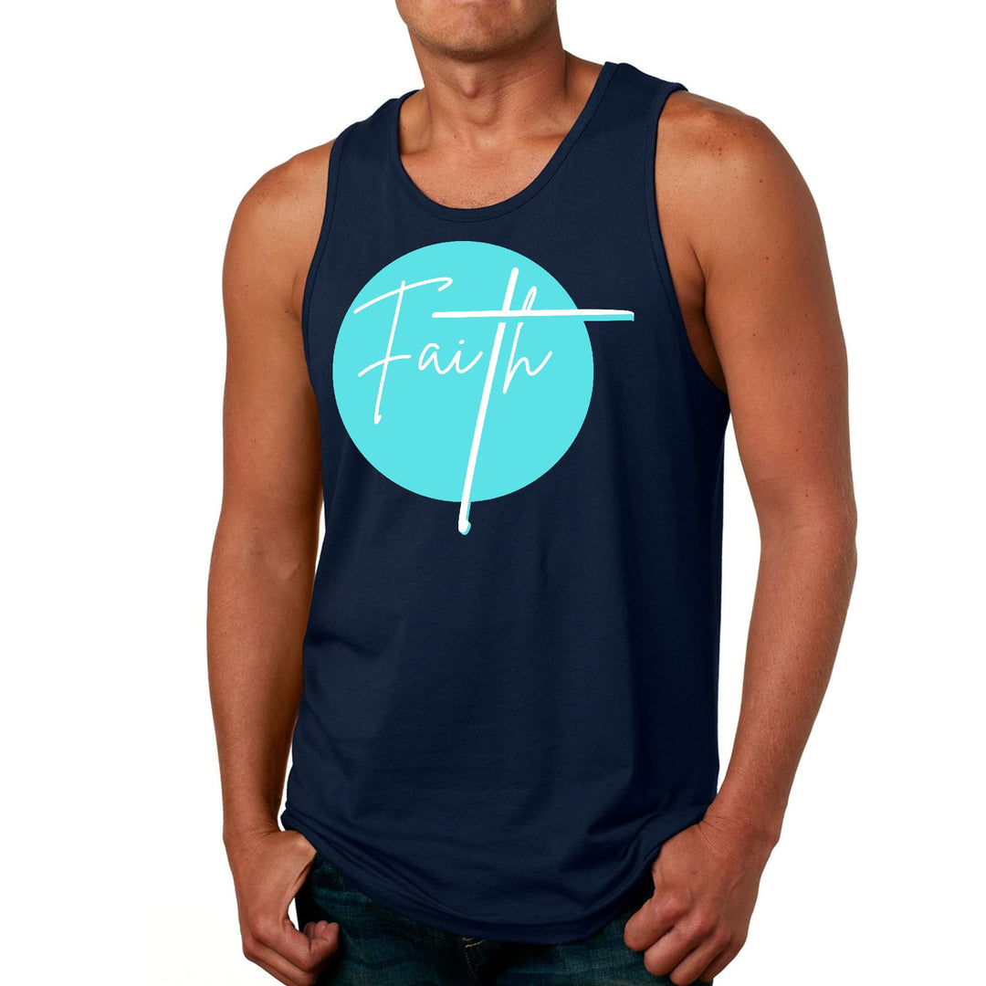 Mens Fitness Tank Top Graphic T-shirt Faith - Christian Affirmation - Mens