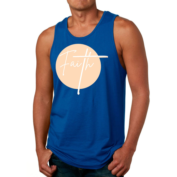 Mens Fitness Tank Top Graphic T-shirt Faith - Christian Affirmation - Mens