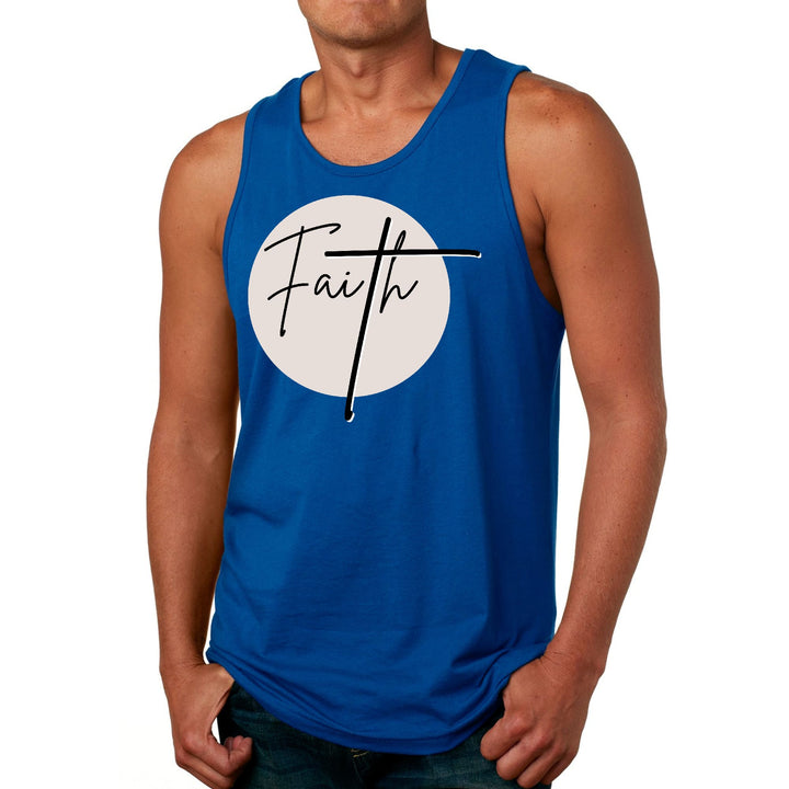 Mens Fitness Tank Top Graphic T-shirt Faith - Christian Affirmation - Mens