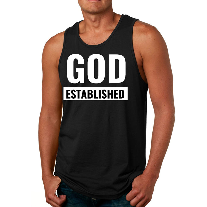 Mens Fitness Tank Top Graphic T-shirt God Established - Mens | Tank Tops