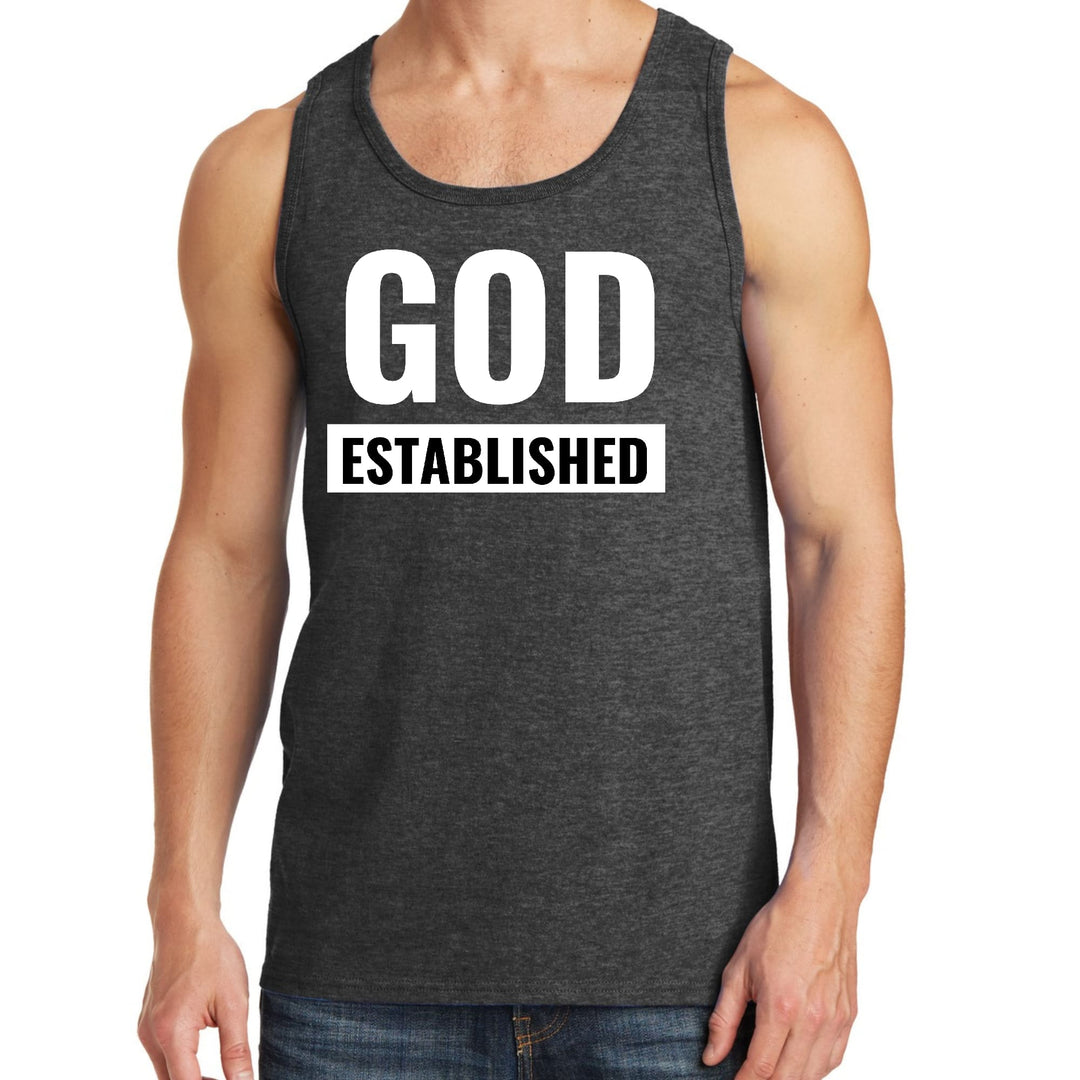 Mens Fitness Tank Top Graphic T-shirt God Established - Mens | Tank Tops