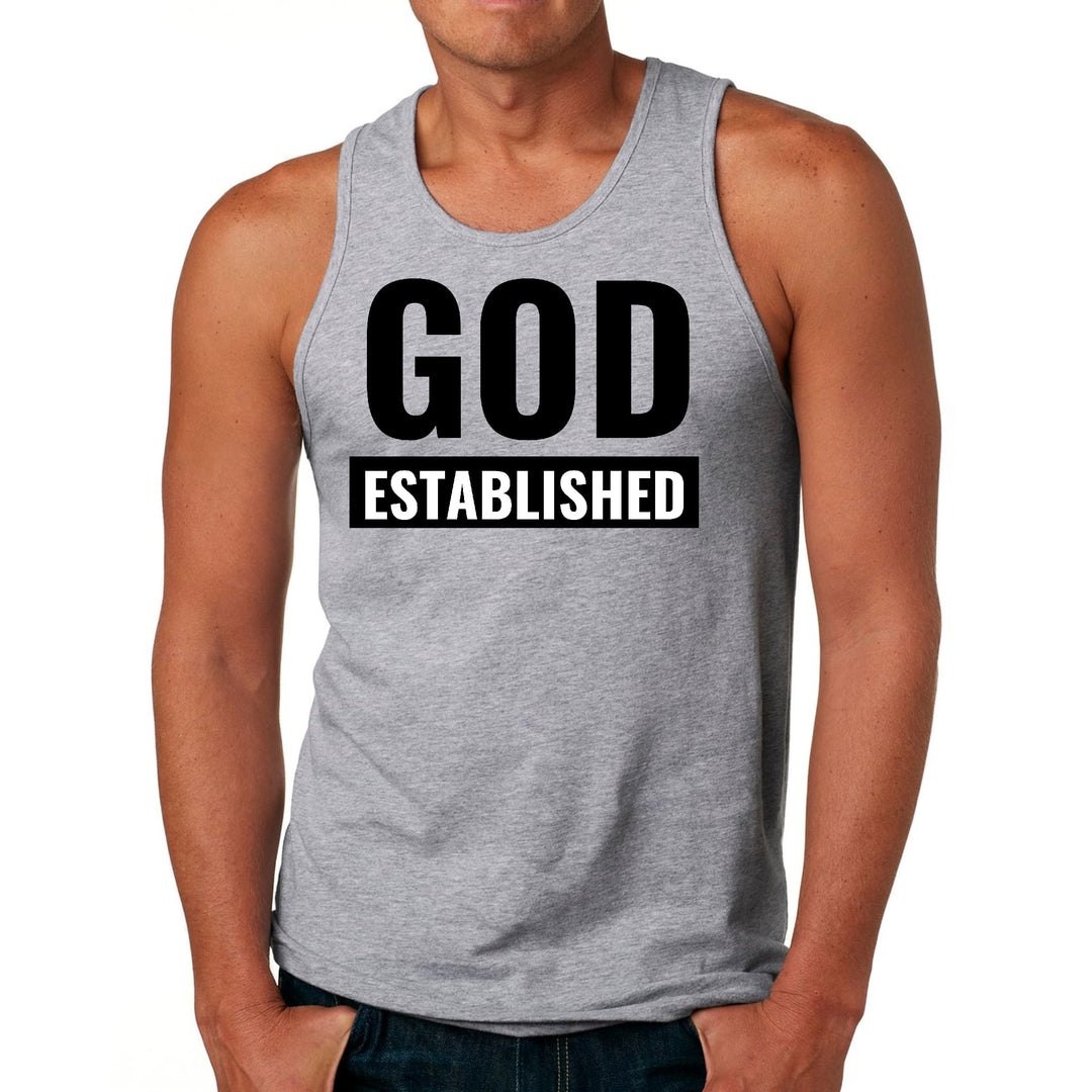 Mens Fitness Tank Top Graphic T-shirt God Established - Mens | Tank Tops