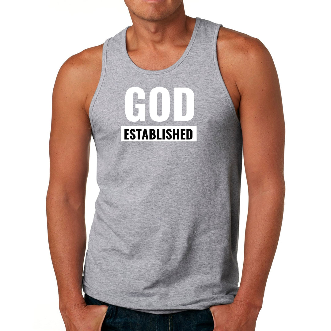 Mens Fitness Tank Top Graphic T-shirt God Established - Mens | Tank Tops