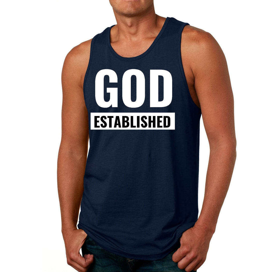 Mens Fitness Tank Top Graphic T-shirt God Established - Mens | Tank Tops