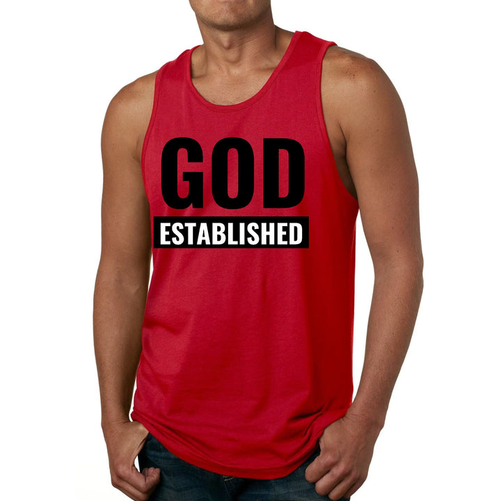 Mens Fitness Tank Top Graphic T-shirt God Established - Mens | Tank Tops