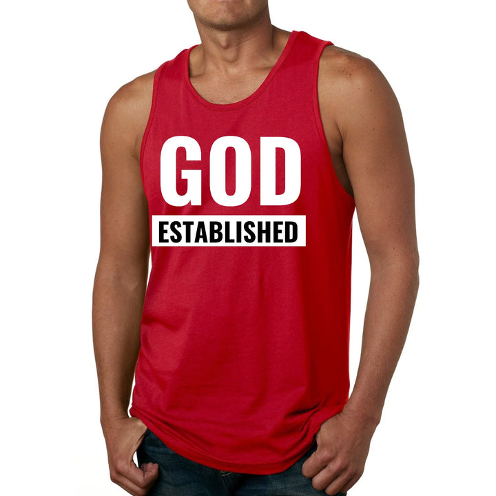 Mens Fitness Tank Top Graphic T-shirt God Established - Mens | Tank Tops