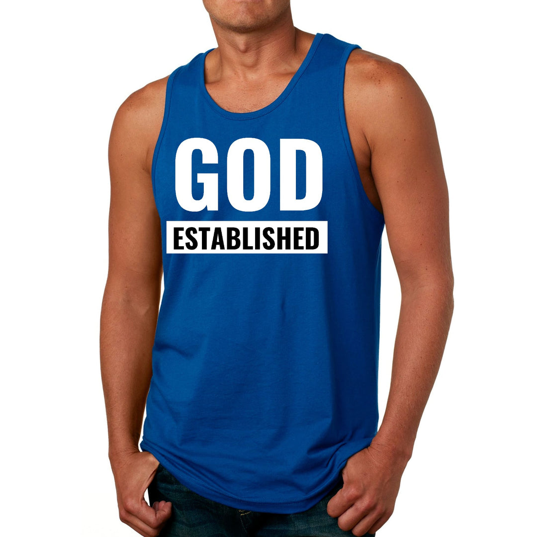 Mens Fitness Tank Top Graphic T-shirt God Established - Mens | Tank Tops