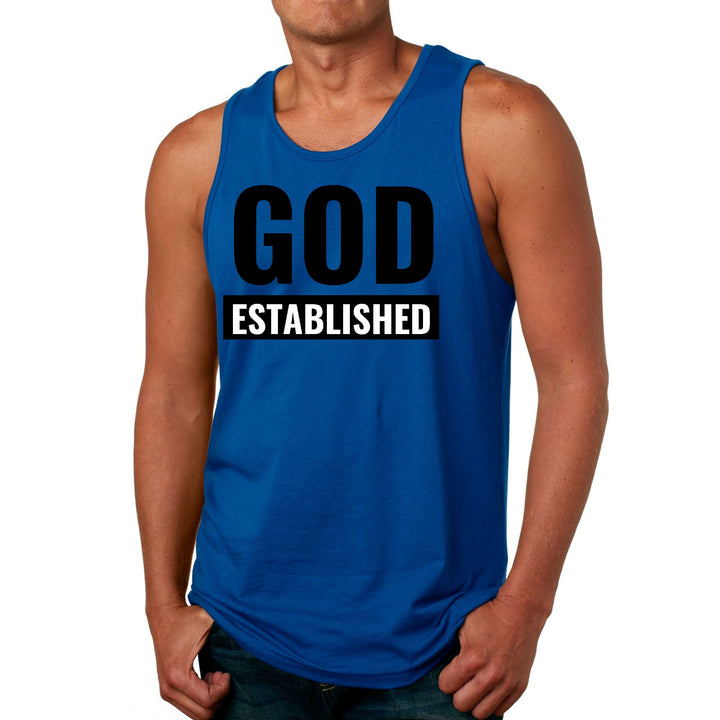 Mens Fitness Tank Top Graphic T-shirt God Established - Mens | Tank Tops