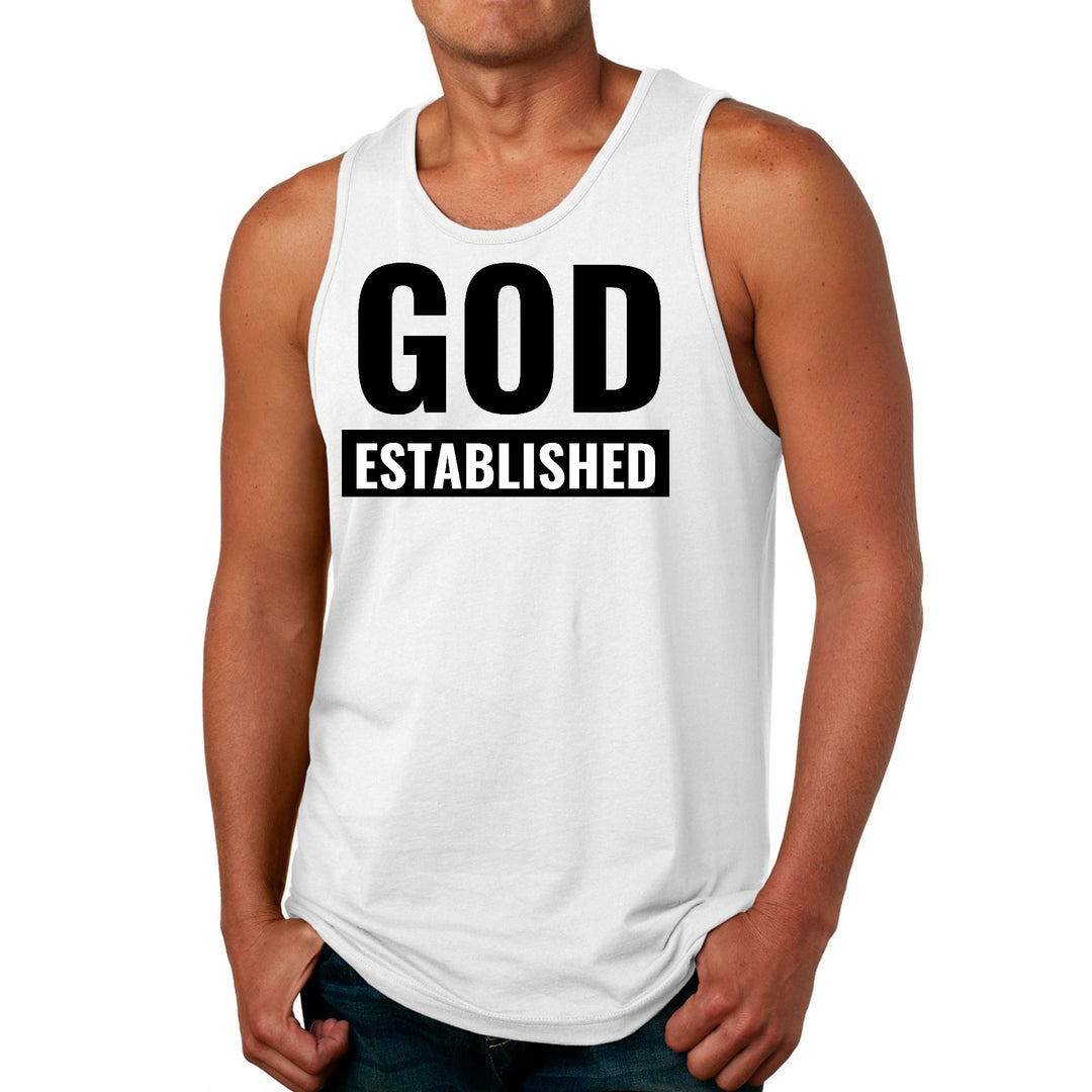 Mens Fitness Tank Top Graphic T-shirt God Established - Mens | Tank Tops