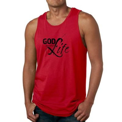 Mens Fitness Tank Top Graphic T-shirt God Inspired Life Black - Mens | Tank Tops