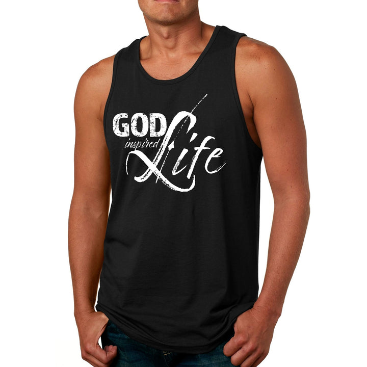 Mens Fitness Tank Top Graphic T-shirt God Inspired Life - Mens | Tank Tops