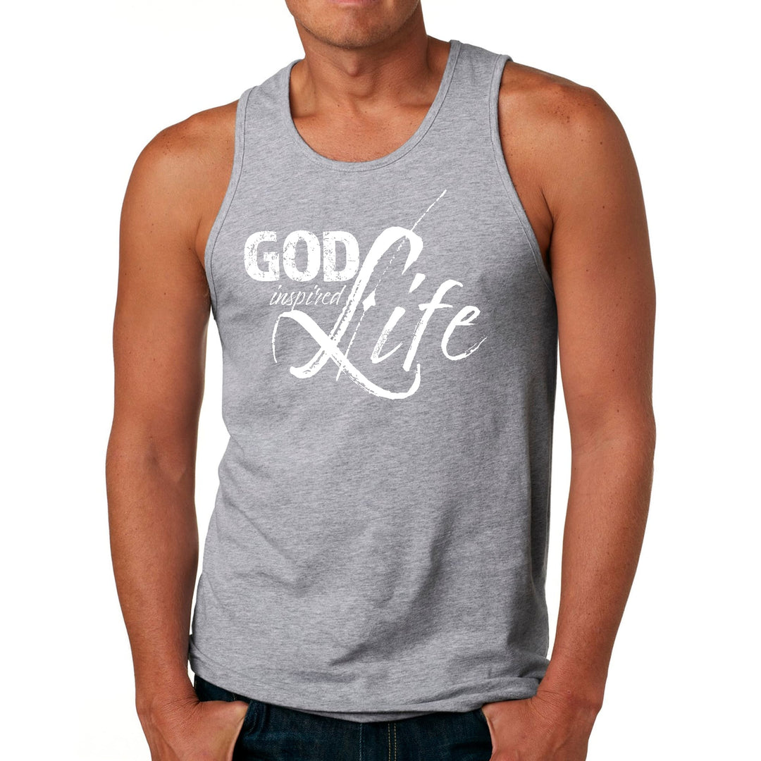 Mens Fitness Tank Top Graphic T-shirt God Inspired Life - Mens | Tank Tops