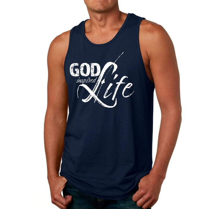 Mens Fitness Tank Top Graphic T-shirt God Inspired Life - Mens | Tank Tops