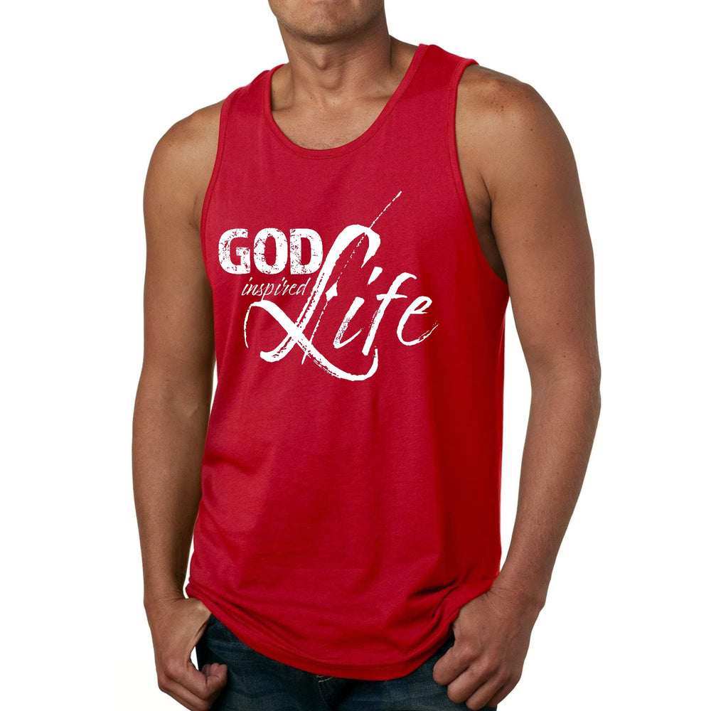 Mens Fitness Tank Top Graphic T-shirt God Inspired Life - Mens | Tank Tops