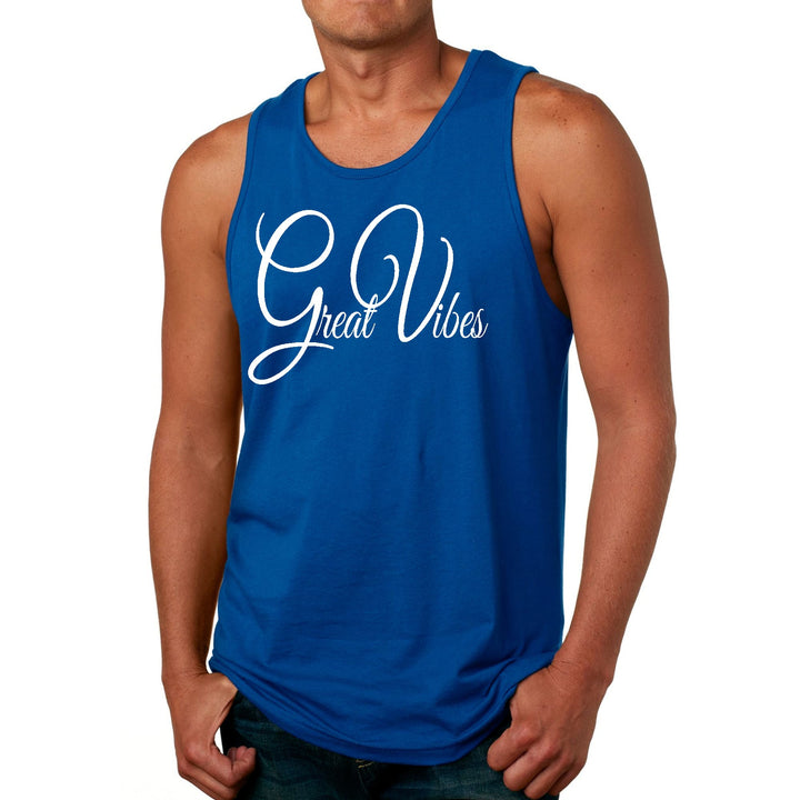 Mens Fitness Tank Top Graphic T-shirt Great Vibes - Mens | Tank Tops