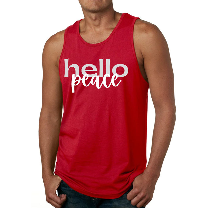 Mens Fitness Tank Top Graphic T-shirt Hello Peace Motivational - Mens | Tank