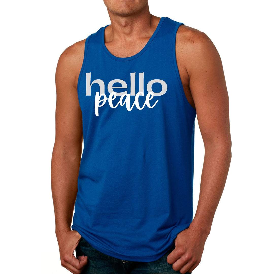 Mens Fitness Tank Top Graphic T-shirt Hello Peace Motivational - Mens | Tank