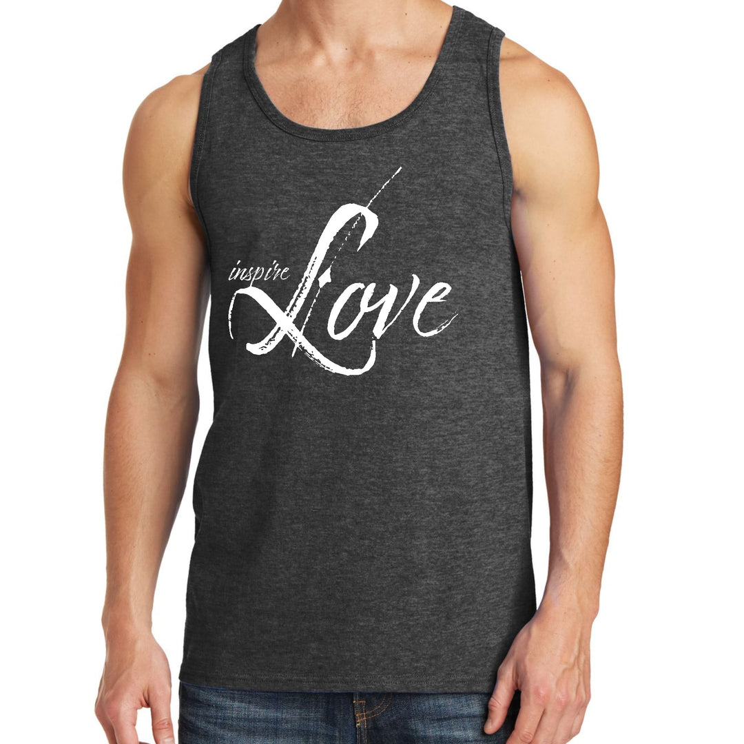 Mens Fitness Tank Top Graphic T-shirt Inspire Love - Mens | Tank Tops