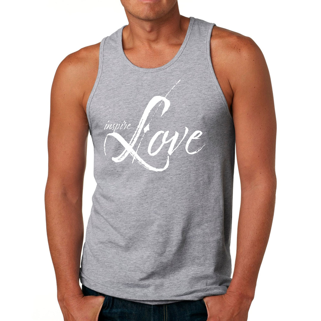 Mens Fitness Tank Top Graphic T-shirt Inspire Love - Mens | Tank Tops