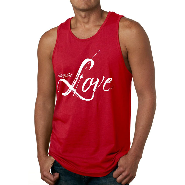 Mens Fitness Tank Top Graphic T-shirt Inspire Love - Mens | Tank Tops