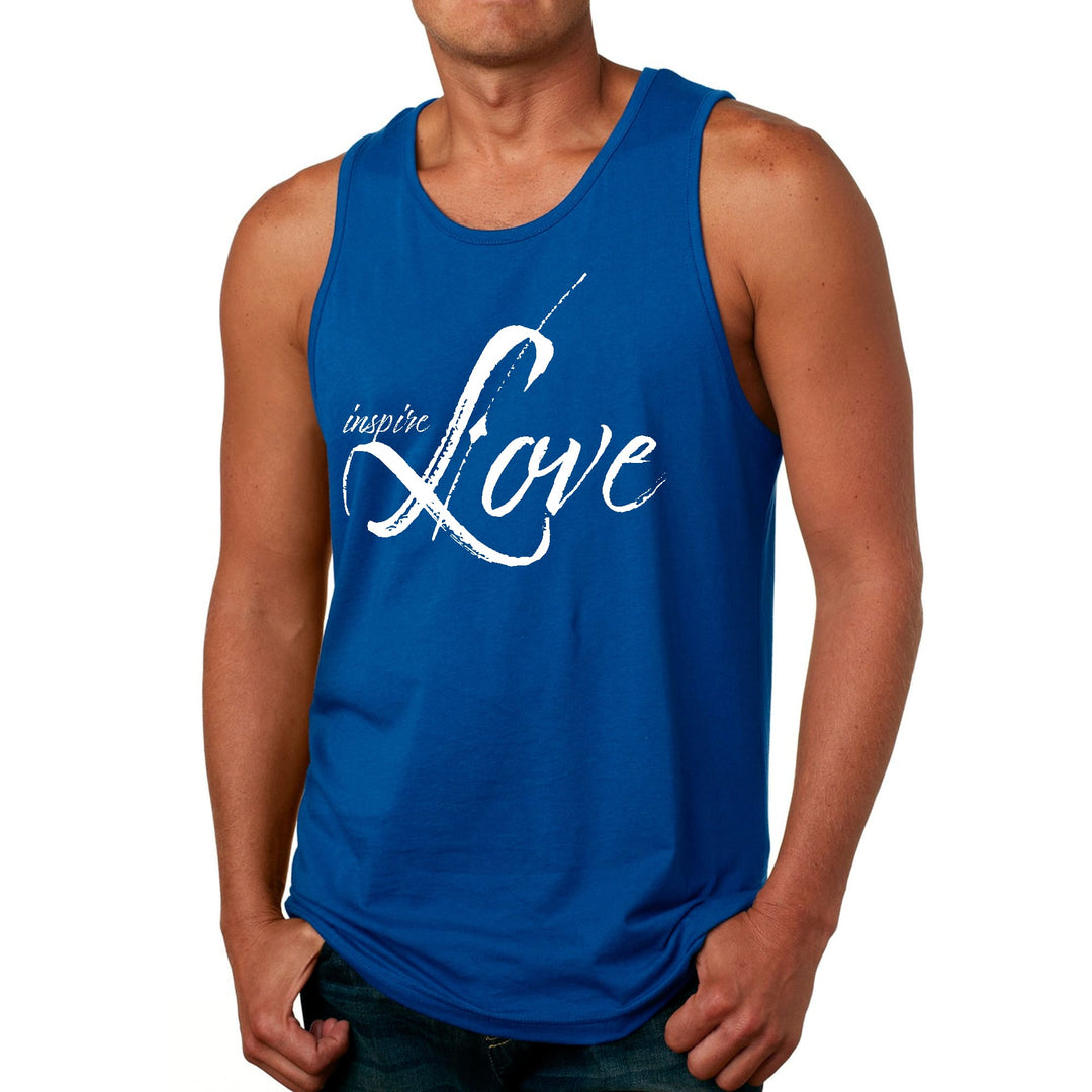 Mens Fitness Tank Top Graphic T-shirt Inspire Love - Mens | Tank Tops