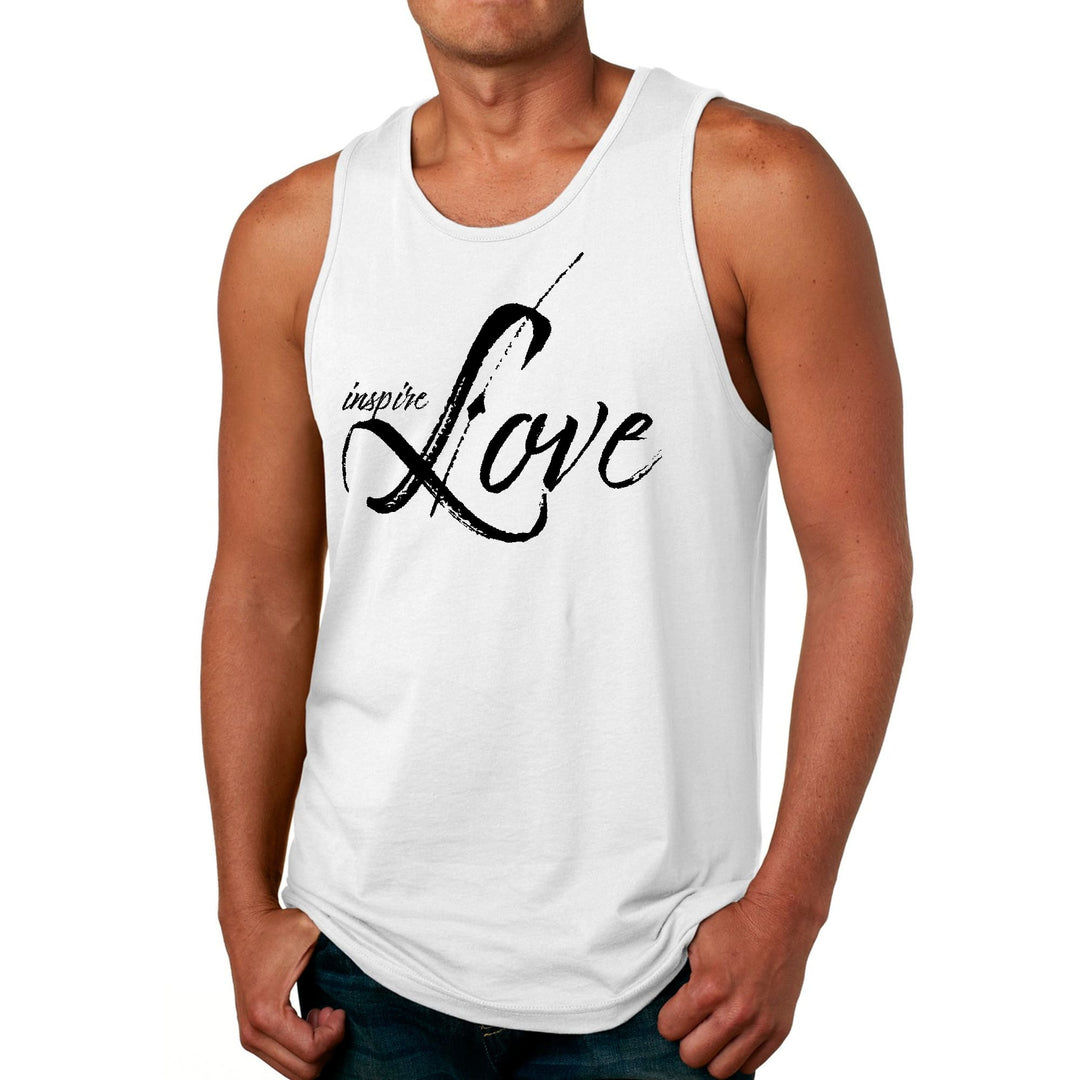 Mens Fitness Tank Top Graphic T-shirt Inspire Love - Mens | Tank Tops