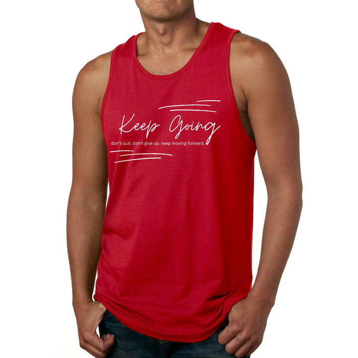 Mens Fitness Tank Top Graphic T-shirt Keep Going Don’t Give Up - Mens | Tank