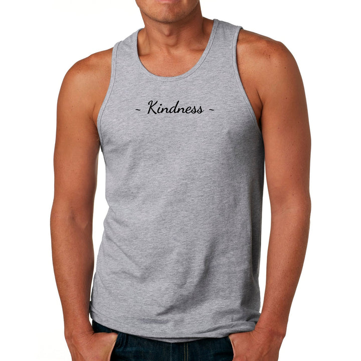 Mens Fitness Tank Top Graphic T-shirt Kindness Black Print - Mens | Tank Tops