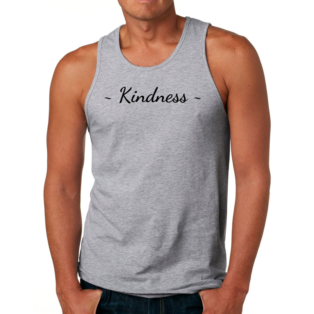 Mens Fitness Tank Top Graphic T-shirt Kindness Black Print - Mens | Tank Tops