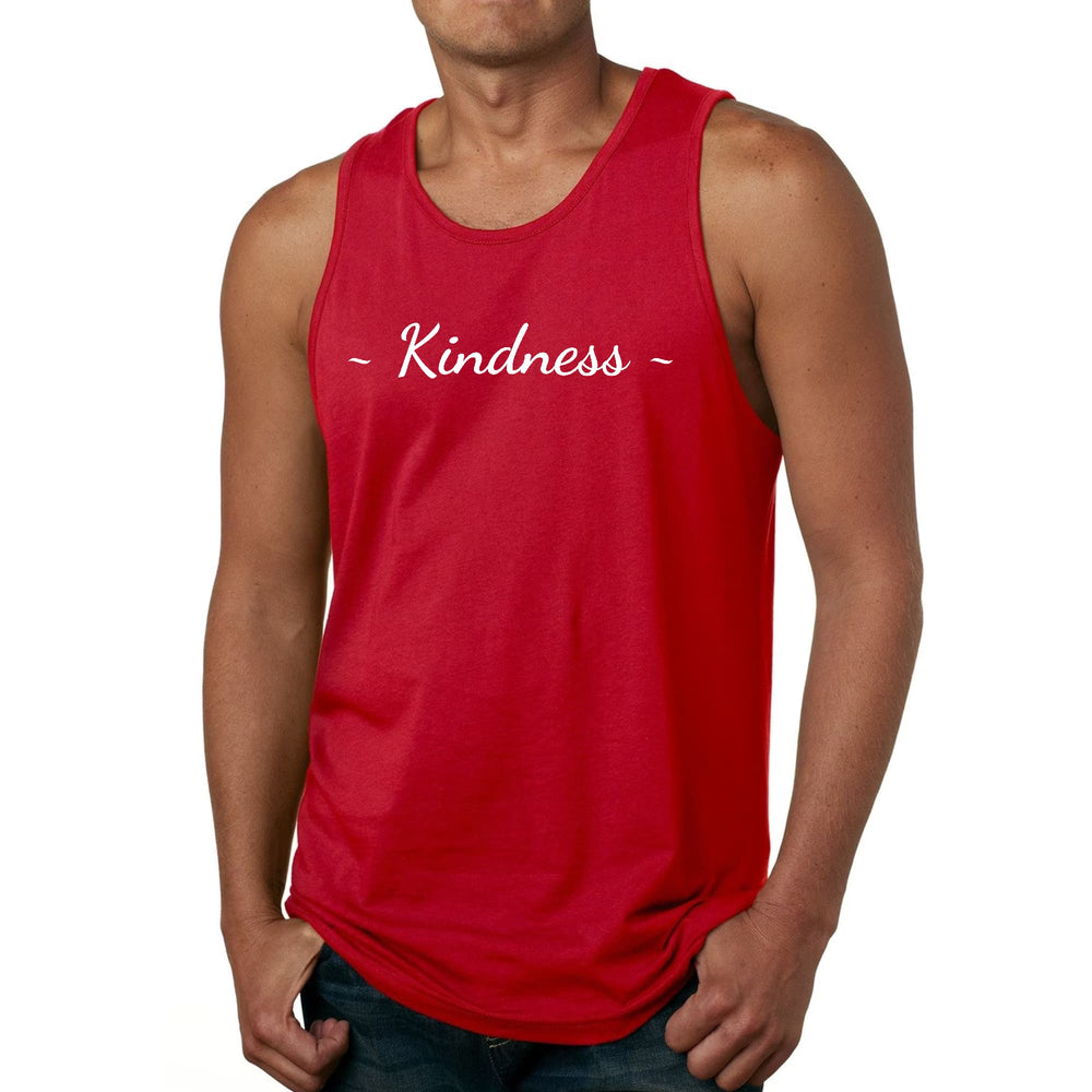 Mens Fitness Tank Top Graphic T-shirt Kindness White Print - Mens | Tank Tops