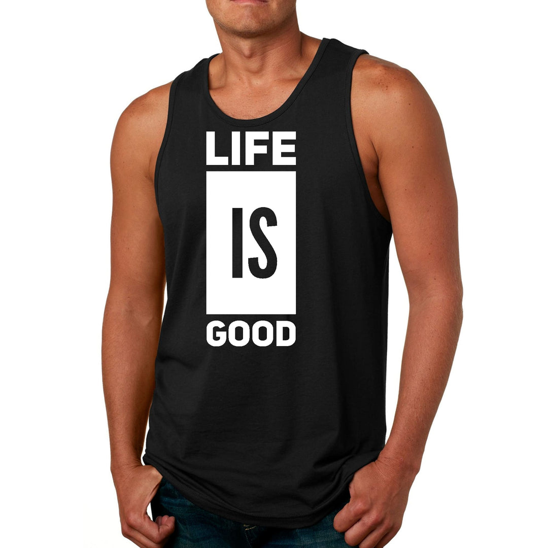 Mens Fitness Tank Top Graphic T-shirt Life is Good - Mens | Tank Tops