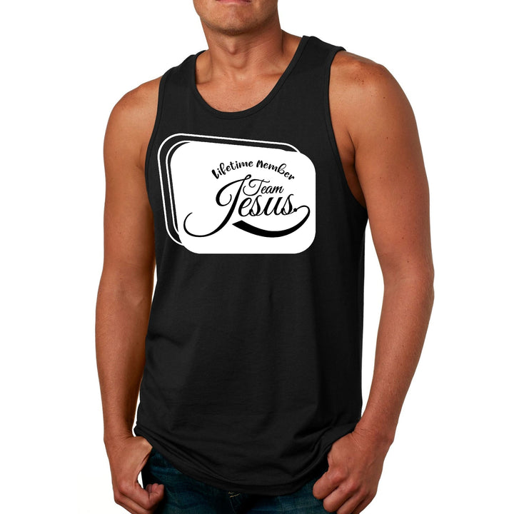 Mens Fitness Tank Top Graphic T-shirt Lifetime Member Team Jesus - Mens | Tank