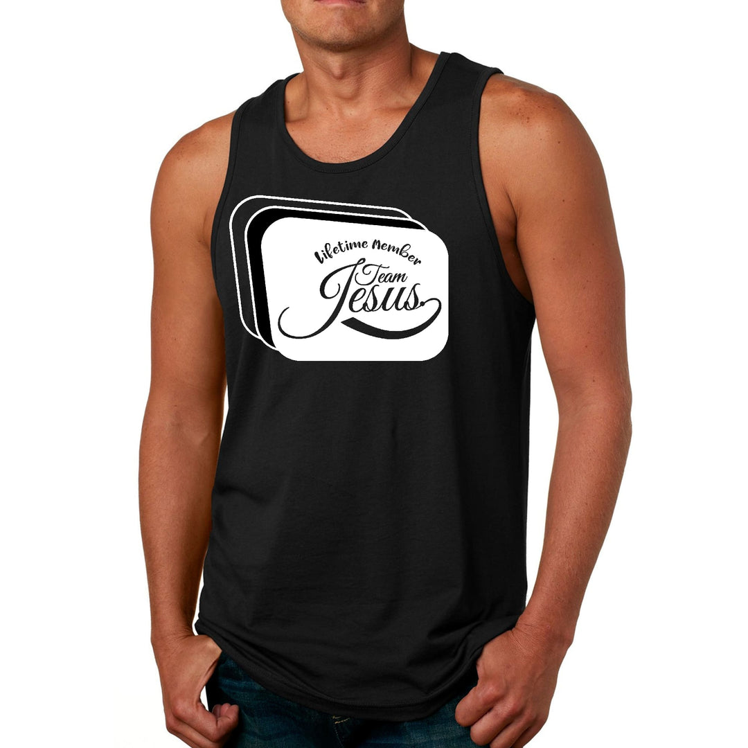 Mens Fitness Tank Top Graphic T-shirt Lifetime Member Team Jesus - Mens | Tank