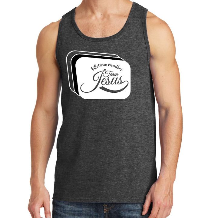 Mens Fitness Tank Top Graphic T-shirt Lifetime Member Team Jesus - Mens | Tank