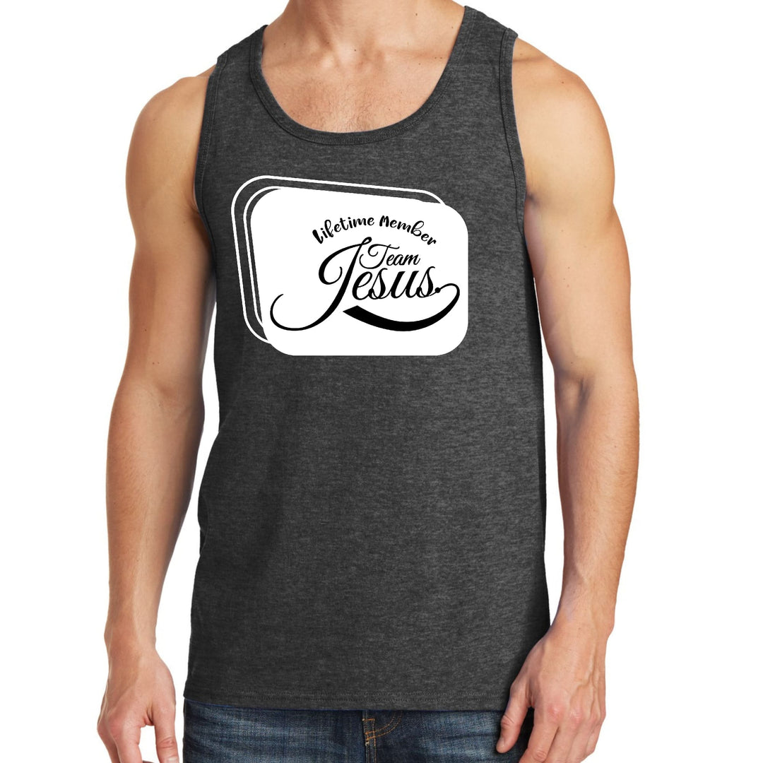 Mens Fitness Tank Top Graphic T-shirt Lifetime Member Team Jesus - Mens | Tank