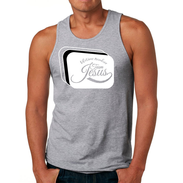 Mens Fitness Tank Top Graphic T-shirt Lifetime Member Team Jesus - Mens | Tank