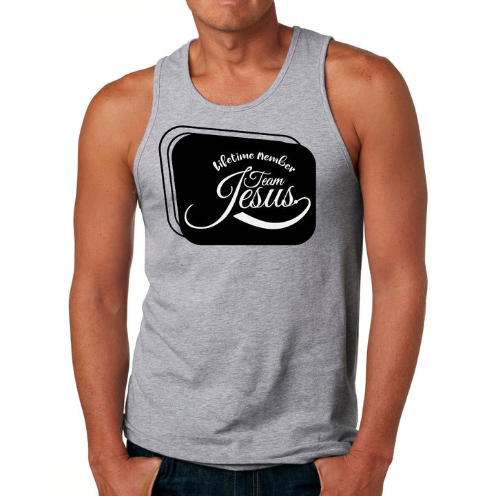 Mens Fitness Tank Top Graphic T-shirt Lifetime Member Team Jesus - Mens | Tank