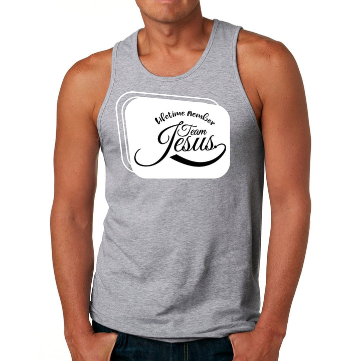 Mens Fitness Tank Top Graphic T-shirt Lifetime Member Team Jesus - Mens | Tank