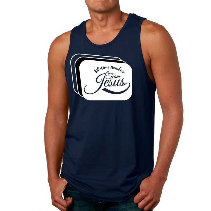 Mens Fitness Tank Top Graphic T-shirt Lifetime Member Team Jesus - Mens | Tank