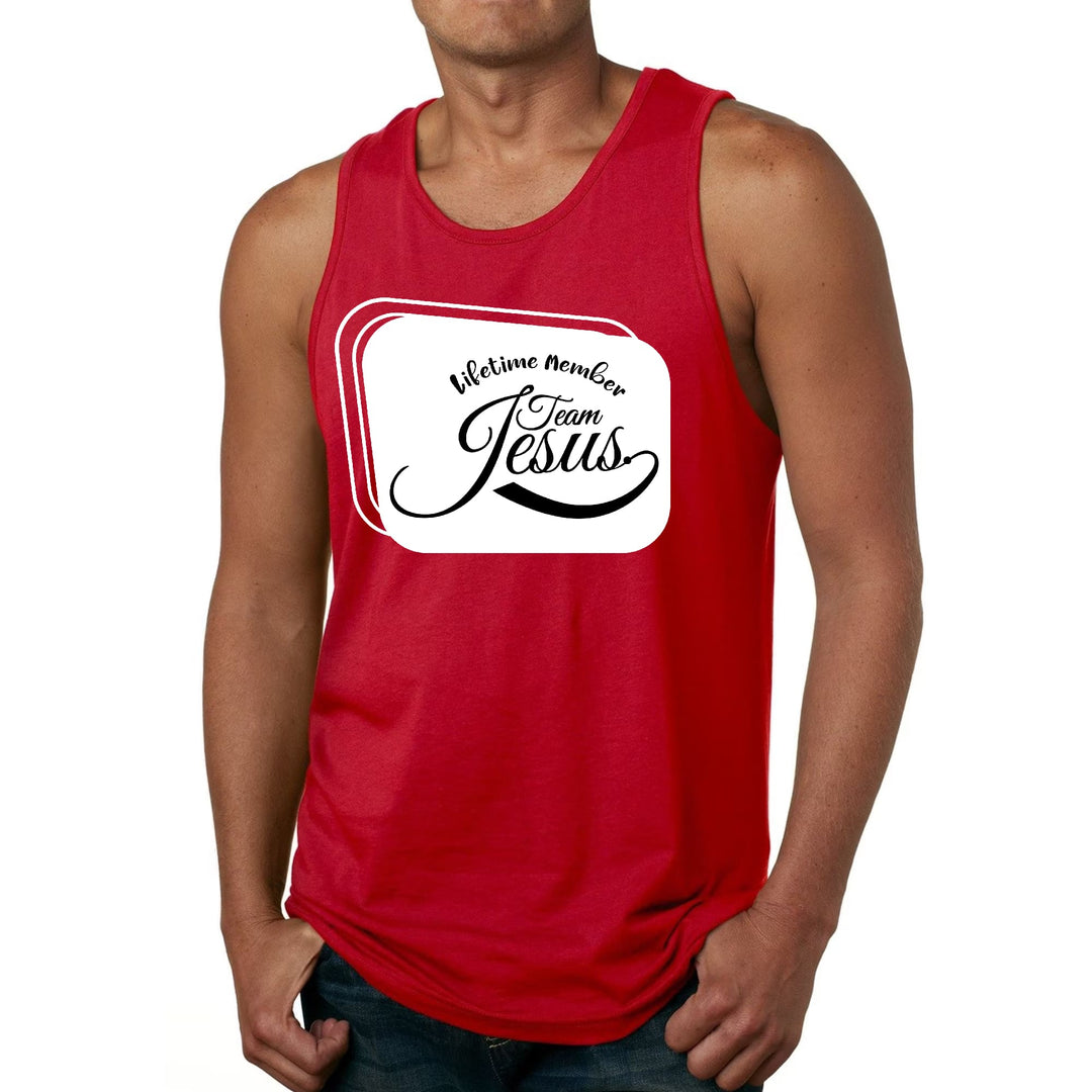 Mens Fitness Tank Top Graphic T-shirt Lifetime Member Team Jesus - Mens | Tank