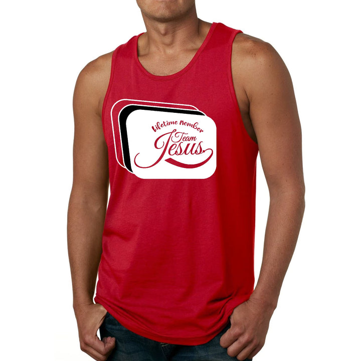 Mens Fitness Tank Top Graphic T-shirt Lifetime Member Team Jesus - Mens | Tank