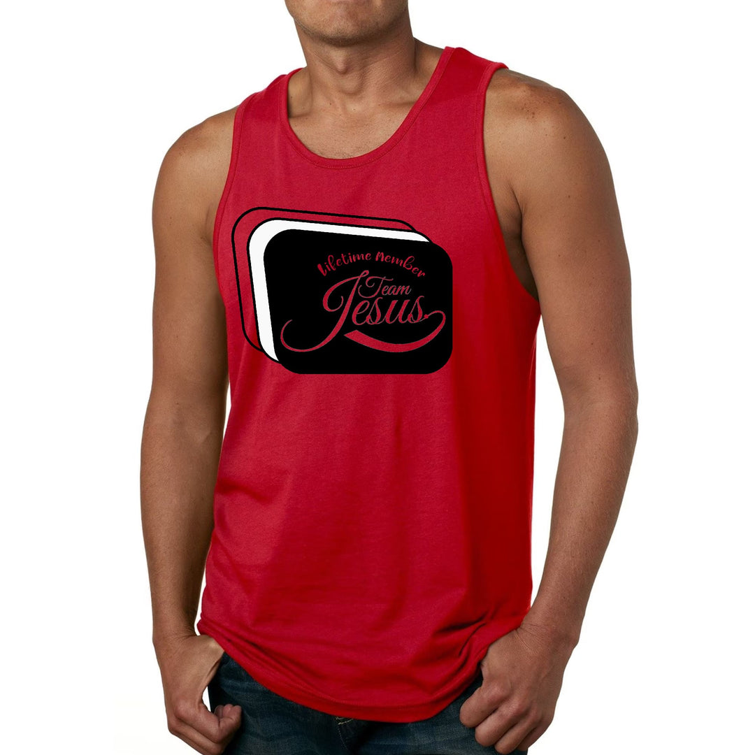 Mens Fitness Tank Top Graphic T-shirt Lifetime Member Team Jesus - Mens | Tank