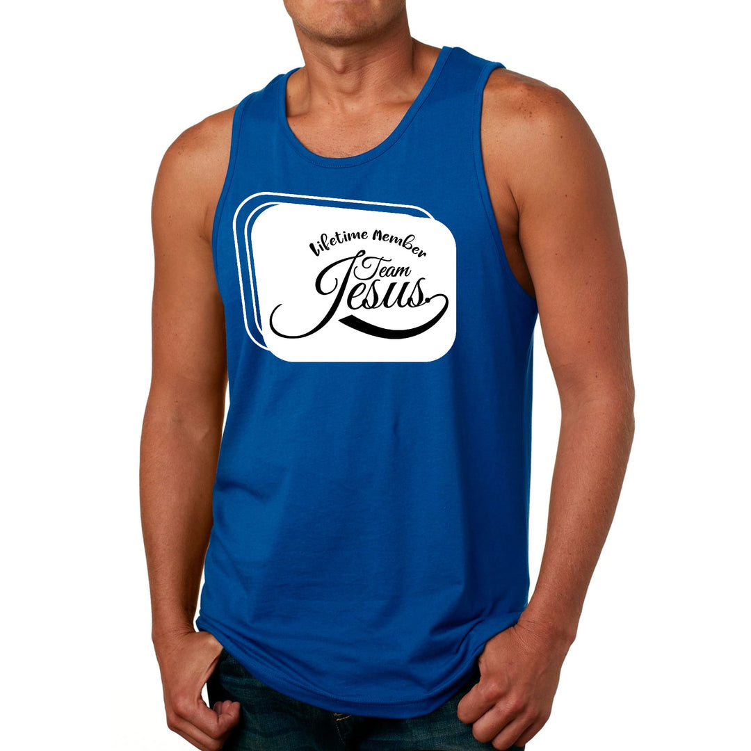 Mens Fitness Tank Top Graphic T-shirt Lifetime Member Team Jesus - Mens | Tank