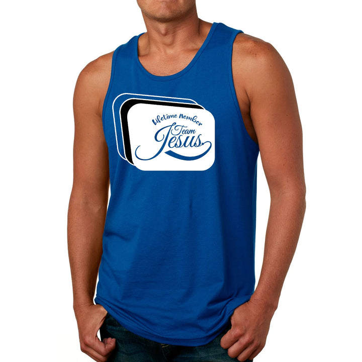 Mens Fitness Tank Top Graphic T-shirt Lifetime Member Team Jesus - Mens | Tank