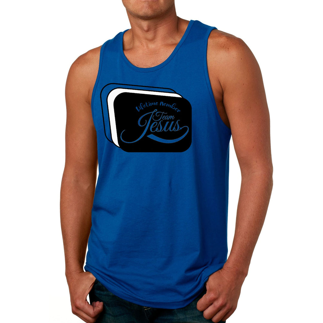 Mens Fitness Tank Top Graphic T-shirt Lifetime Member Team Jesus - Mens | Tank