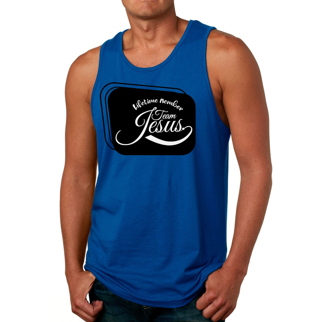 Mens Fitness Tank Top Graphic T-shirt Lifetime Member Team Jesus - Mens | Tank