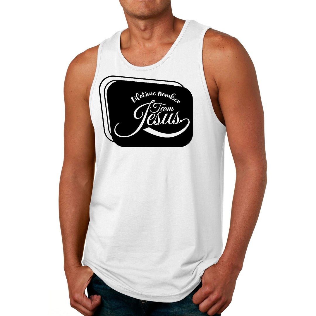 Mens Fitness Tank Top Graphic T-shirt Lifetime Member Team Jesus - Mens | Tank