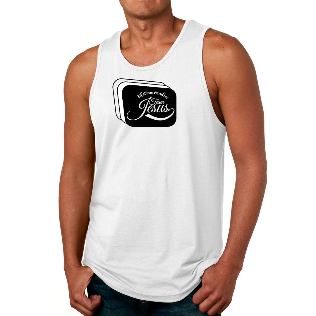 Mens Fitness Tank Top Graphic T-shirt Lifetime Member Team Jesus - Mens | Tank