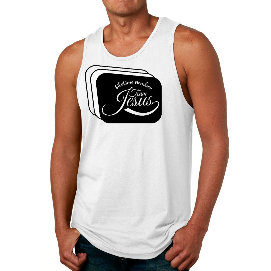 Mens Fitness Tank Top Graphic T-shirt Lifetime Member Team Jesus - Mens | Tank